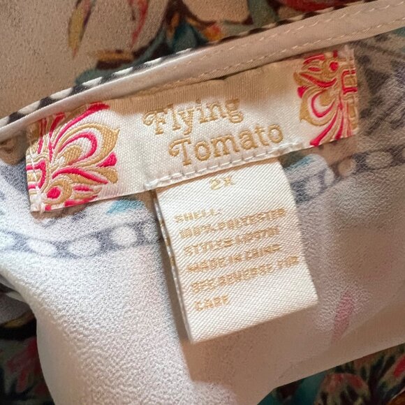 Flying Tomato Kimono Cardigan With Bell Sleeves 2X - Picture 8 of 8